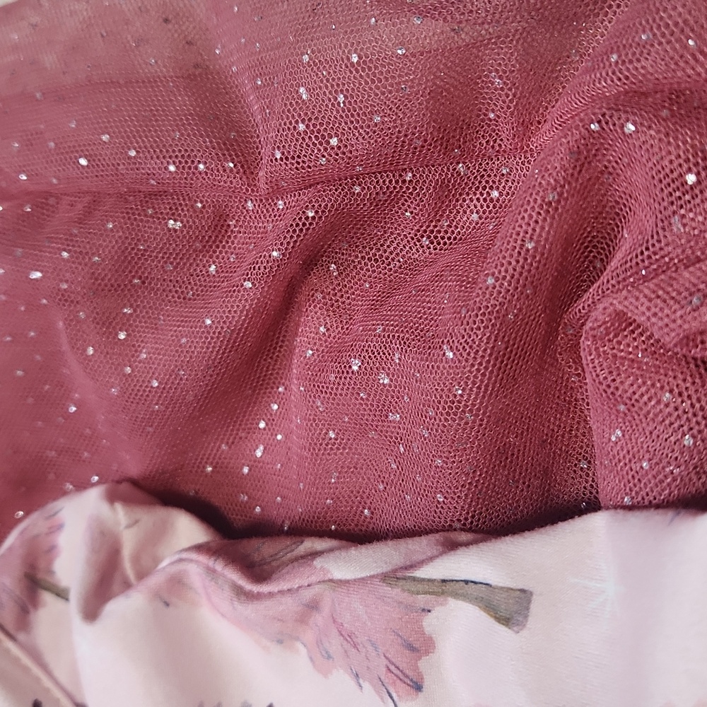 GUC Mia Belle Girls Winter Blush Tree Print Tulle Dress- 4T - Picture 13 of 13